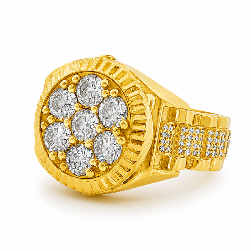 Custom Made Rolex Style Diamond Ring 67378