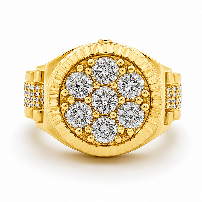 Custom Made Rolex Style Diamond Ring 67378