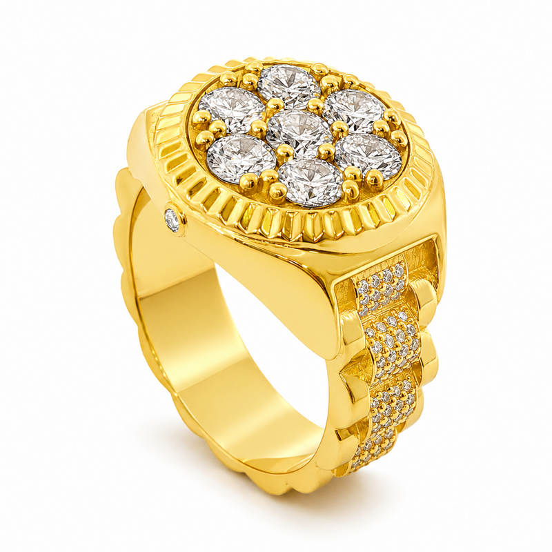 Custom Made Rolex Style Diamond Ring 67378