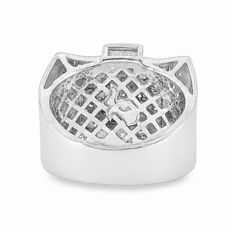 Silver Diamond Crown Ring 25651