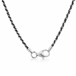 .925 Silver Floral Pistol Pendant & Oreo Rope chain Set  71340