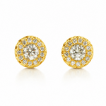 14K Gold Diamond Stud Earrings 65824