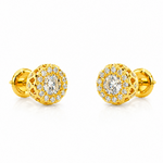 14K Gold Diamond Stud Earrings 65824