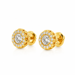 14K Gold Diamond Stud Earrings 65824