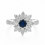 Sapphire & Diamond Bouquet Ring 32017