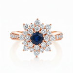 Sapphire & Diamond Bouquet Ring 32017