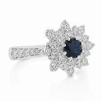 Sapphire & Diamond Bouquet Ring 32017