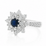 Sapphire & Diamond Bouquet Ring 32017