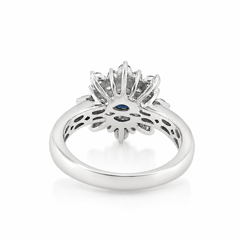 Sapphire & Diamond Bouquet Ring 32017