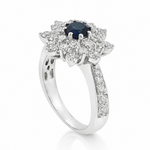 Sapphire & Diamond Bouquet Ring 32017