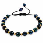 Black Pearl Bead Accent Bracelet 71496