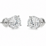 .925 Silver Diamond Earrings 4.0 Ct 71509