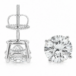 .925 Silver Diamond Earrings 4.0 Ct 71509