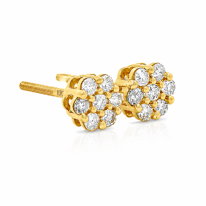 Floral Radiance Diamond Earrings 65276
