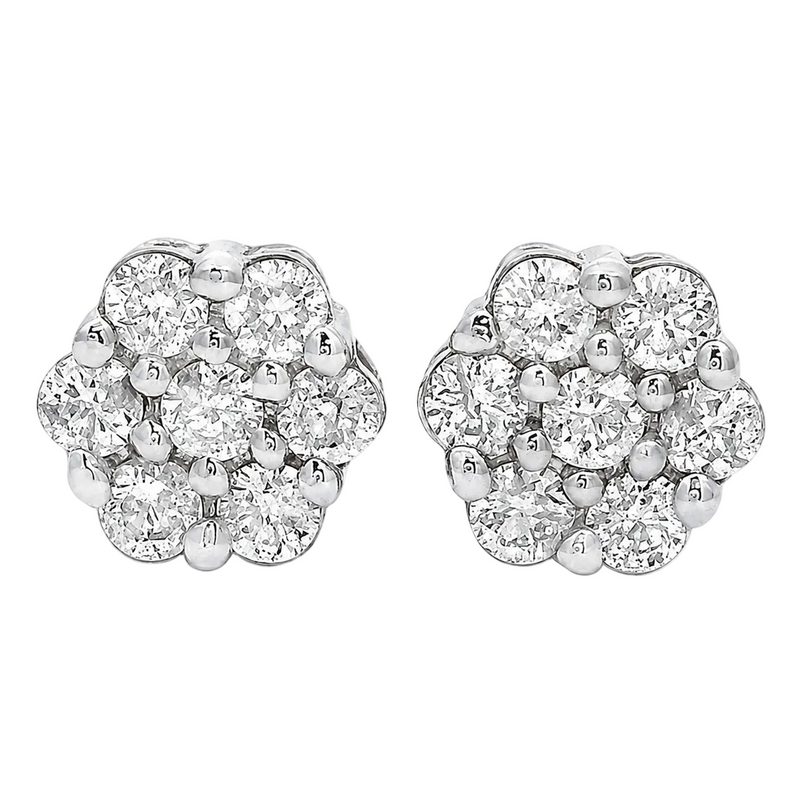 Floral Radiance Diamond Earrings 65276