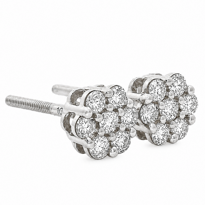 Floral Radiance Diamond Earrings 65276