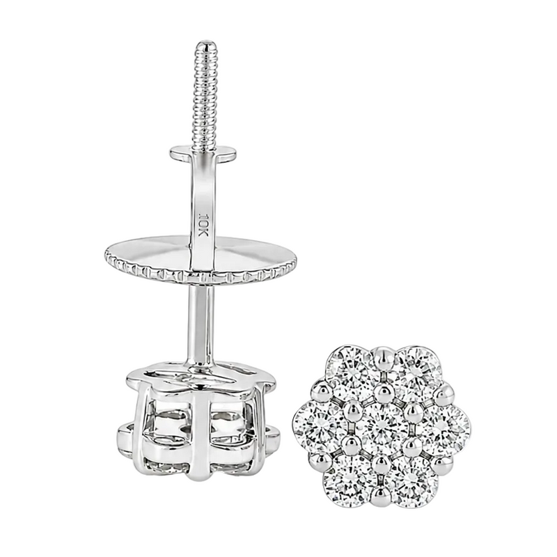 Floral Radiance Diamond Earrings 65276