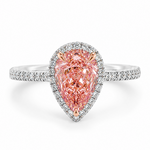 Pink Pear Shape Engagement Ring 71516