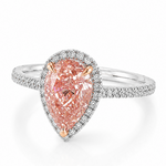 Pink Pear Shape Engagement Ring 71516