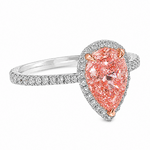 Pink Pear Shape Engagement Ring 71516