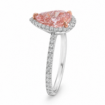 Pink Pear Shape Engagement Ring 71516