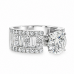 Princess & Baguette Engagement Ring 71503