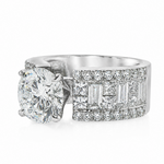 Princess & Baguette Engagement Ring 71503