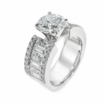 Princess & Baguette Engagement Ring 71503