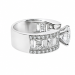 Princess & Baguette Engagement Ring 71503