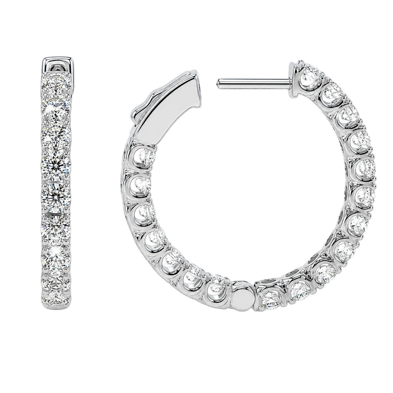 Halo Luxe Inside-Out Hoops Earrings 71521