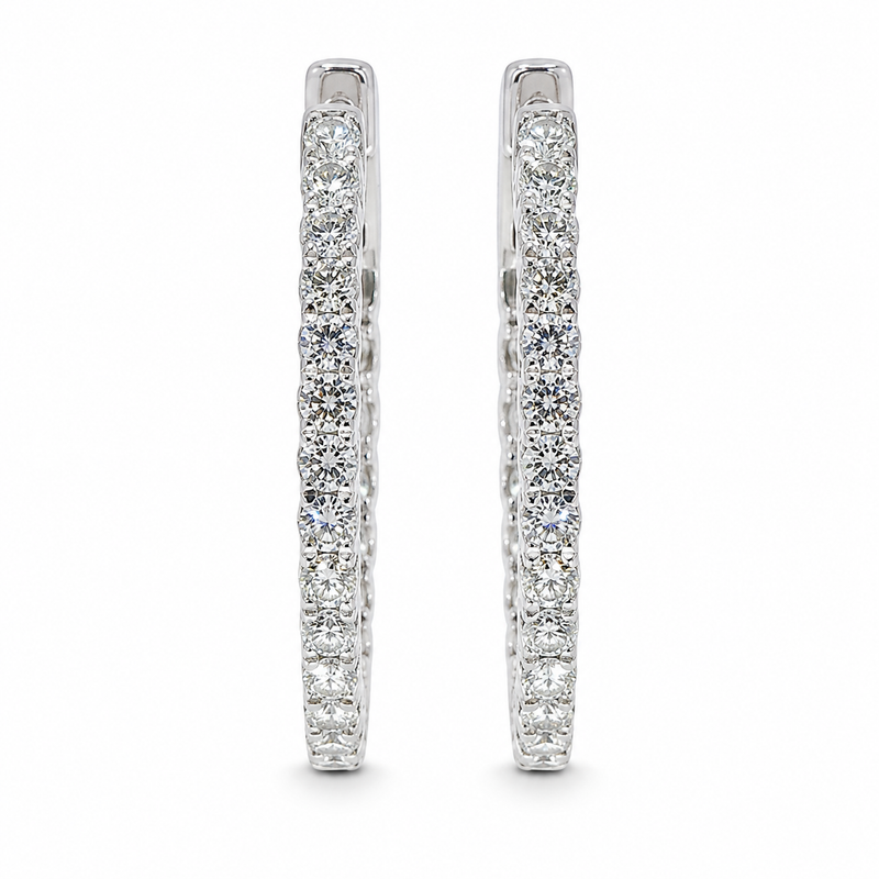 Halo Luxe Inside-Out Diamond Hoops 71522