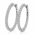 Halo Luxe Inside-Out Diamond Hoops 71522