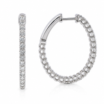 Halo Luxe Inside-Out Diamond Hoops 71522