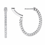 Halo Luxe Inside-Out Diamond Hoops 71522