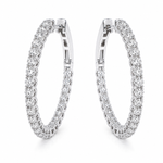 Halo Luxe Inside-Out Diamond Hoops 71522