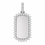14k Yellow Gold Customizable Dog Tag Pendant 64643