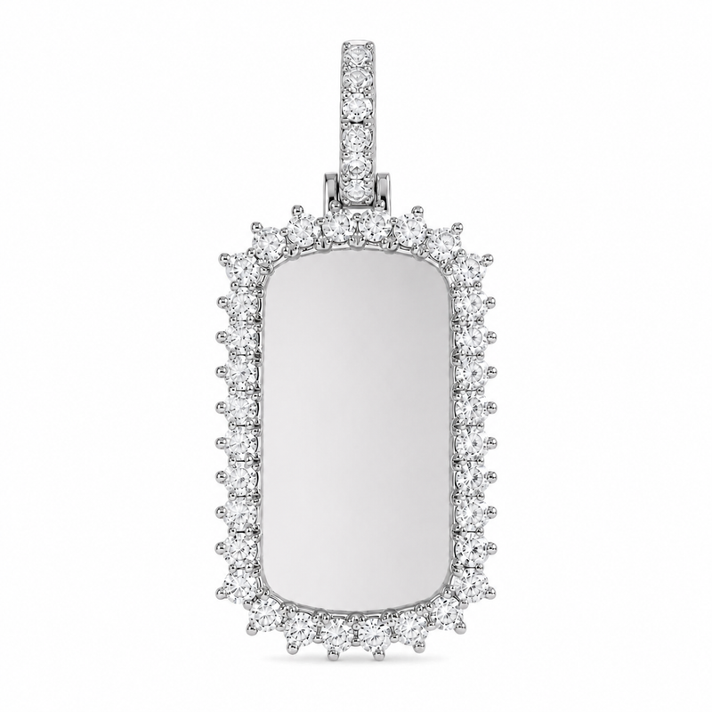 14k Yellow Gold Customizable Dog Tag Pendant 64643