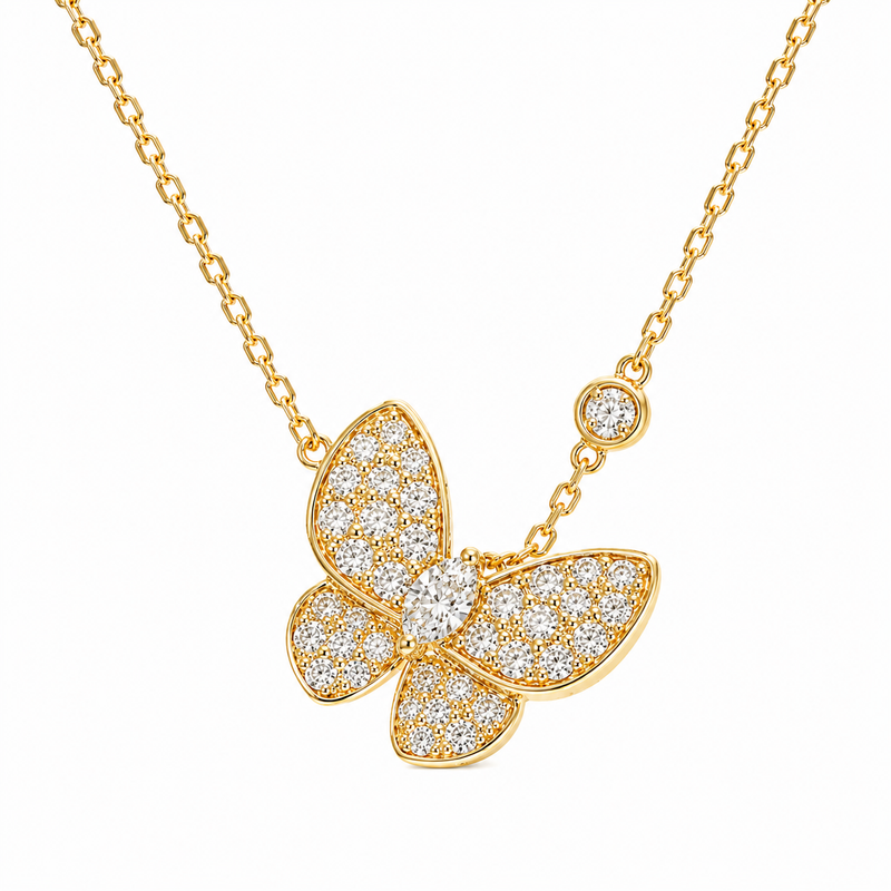 Butterfly Diamond Necklace 66215