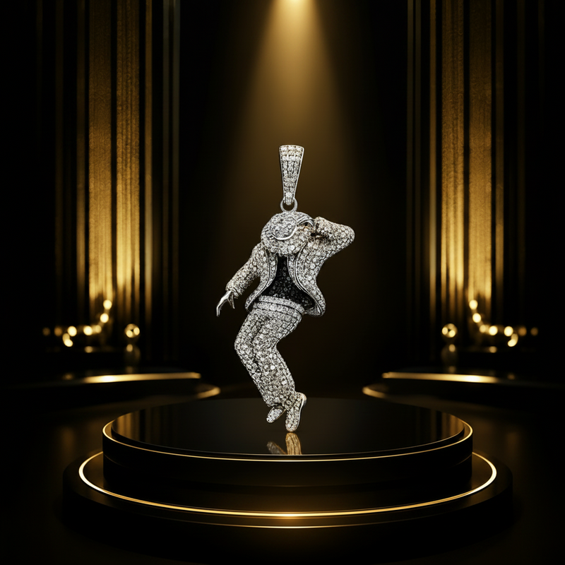 14K Diamond Moonwalk Pendant, view 10