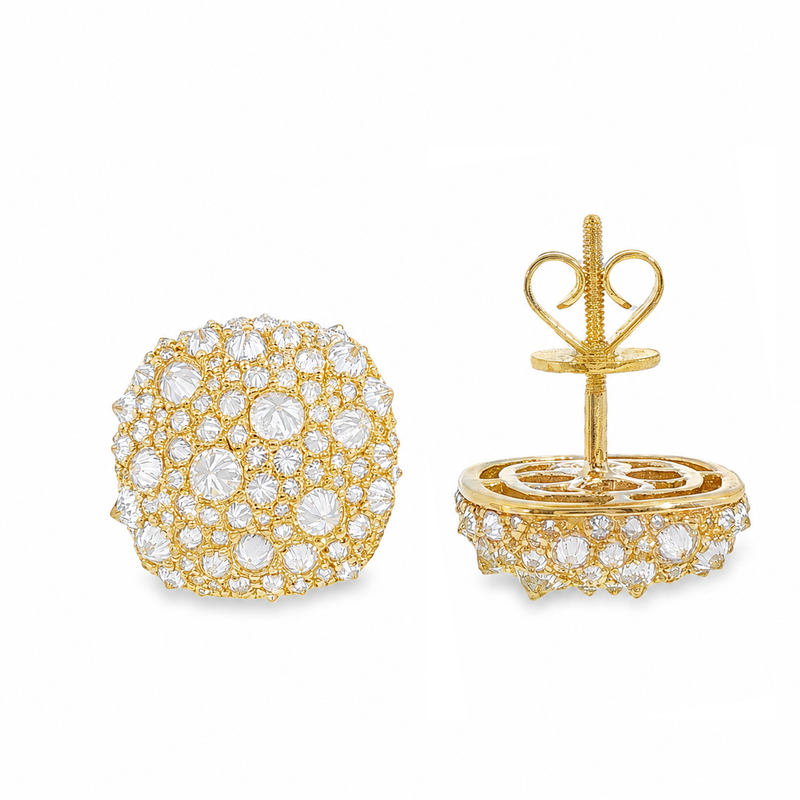 Upside Down Cushion Diamond Earrings 71455