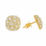 Upside Down Cushion Diamond Earrings 71455