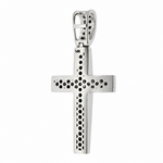 Black and White Diamond Cross Crucifix 26331