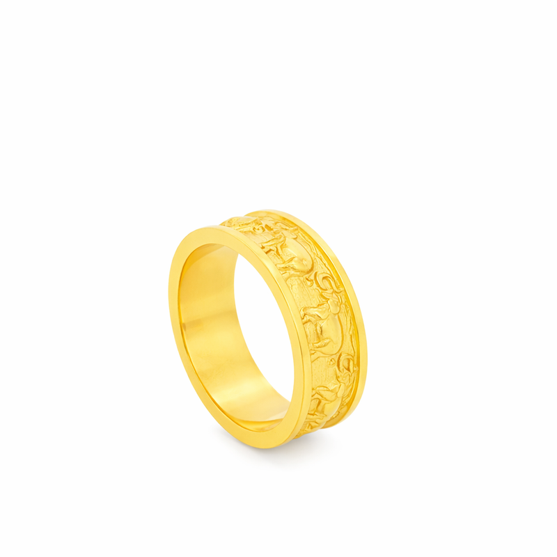 Gold Elephant Relief Band 71120