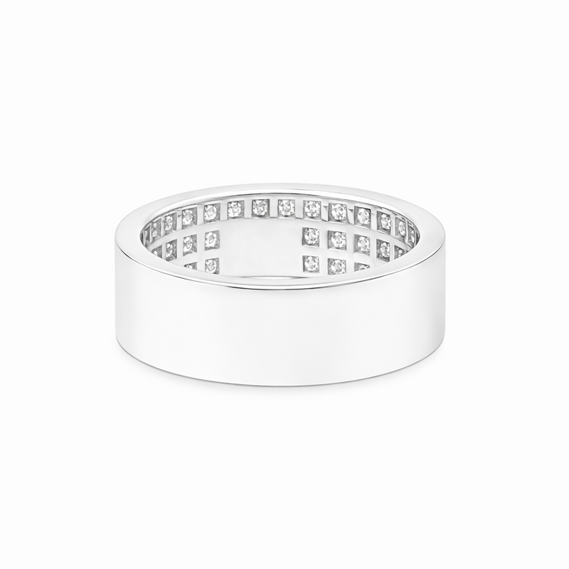 3 Row Princess Cut Diamond Ring, view 4