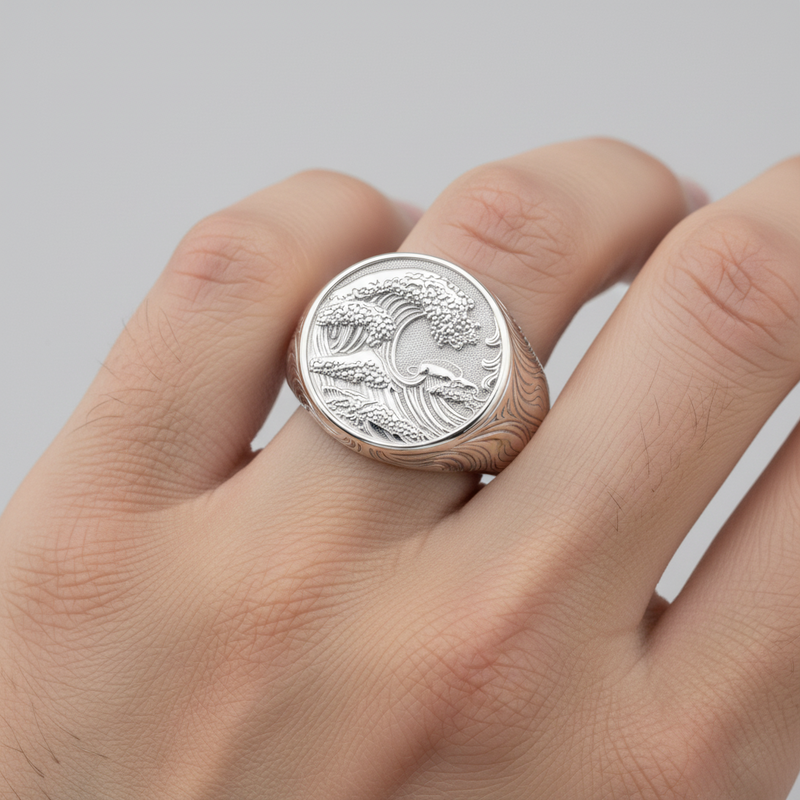 .925 Silver Wave Ring 68890