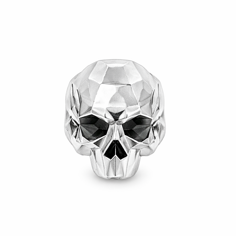 Silver Faceted Skull Ring, photo 2 of 4