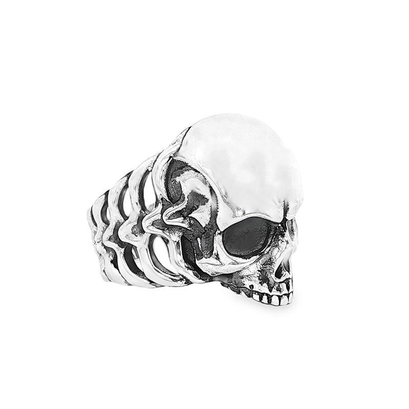 Gothic Silver Skull Ring 71132