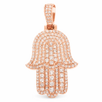 14K Gold Diamond Hamsa Pendant 65843