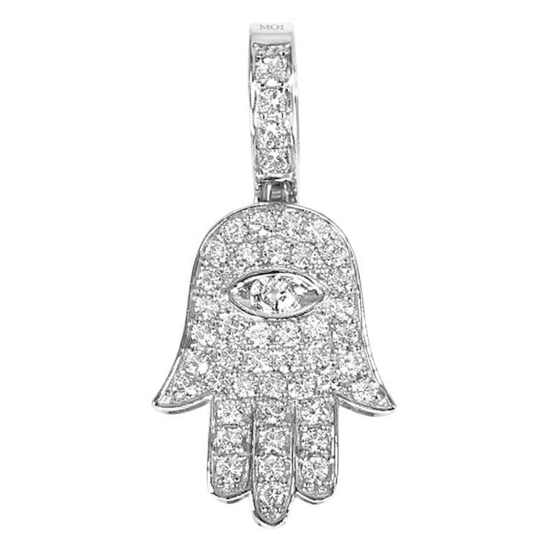 14K Gold Hamsa Diamond Pendant 66169