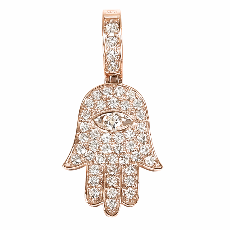 14K Gold Hamsa Diamond Pendant 66169